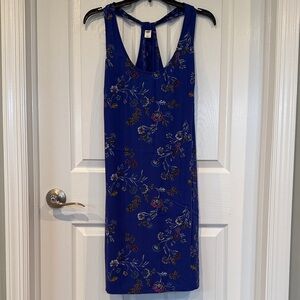 Old Navy Blue Floral Backless Dress